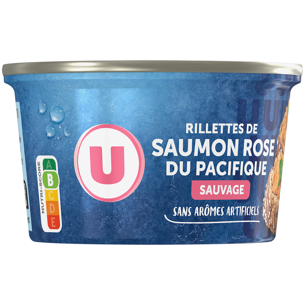 U Rillettes de saumon rose du Pacifique  bol en métal de 125g