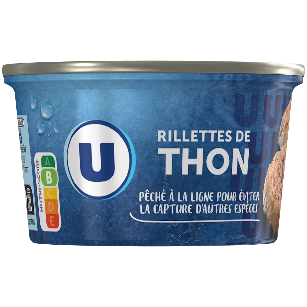 U Rillettes de thon pêché à la ligne  boîte de 125g