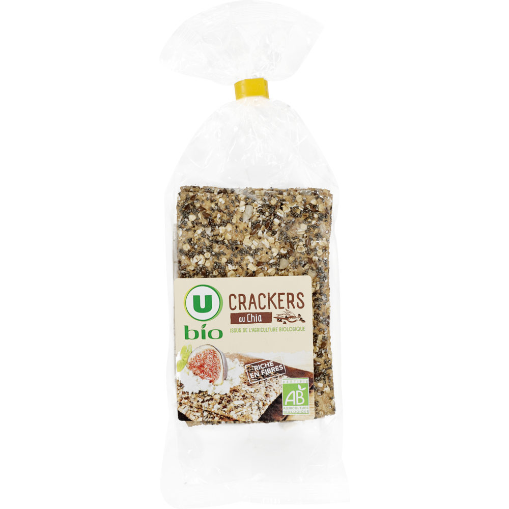 U BIO Crackers au chia  paquet de 200g