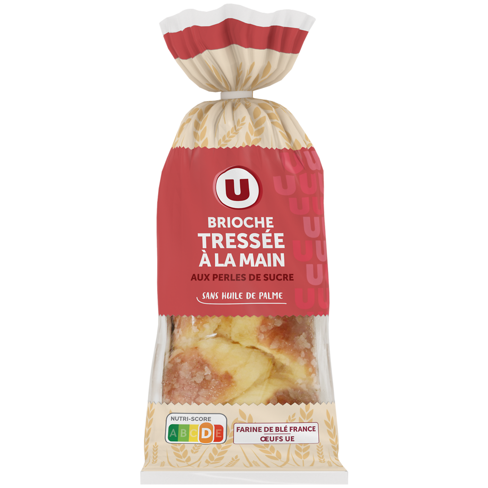 U Brioche tressée aux perles de sucre  450g