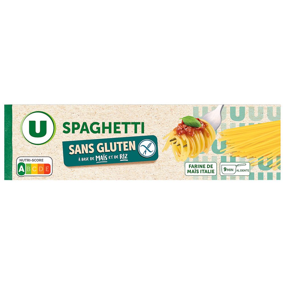 U SANS GLUTEN Spaghetti sans gluten 400g