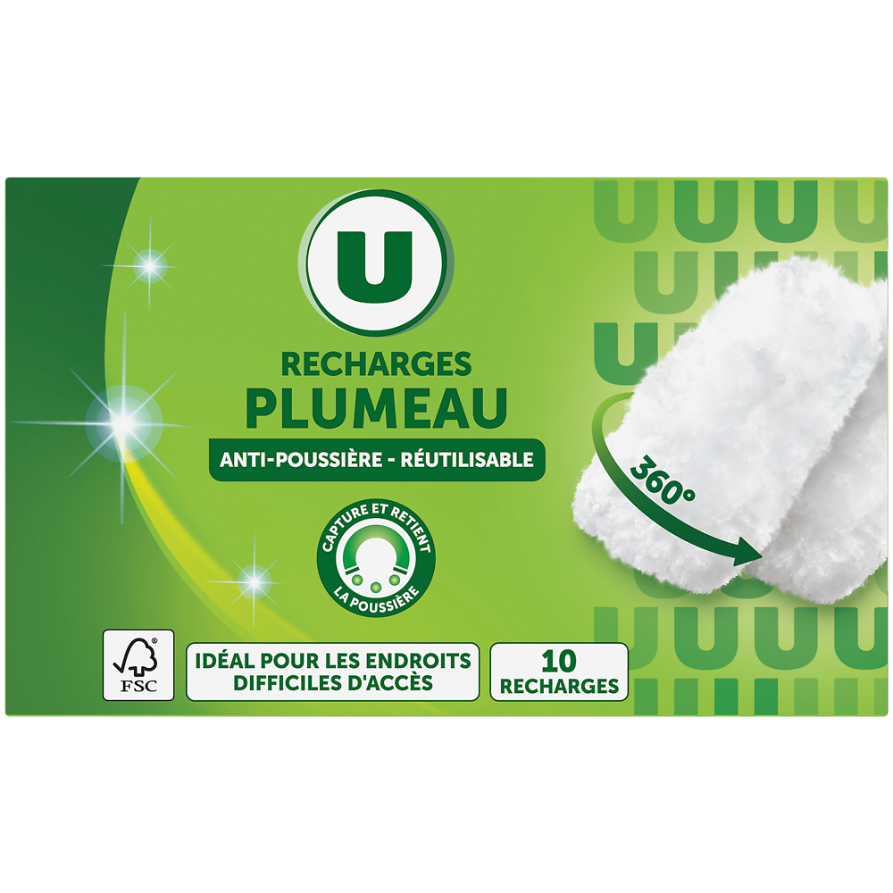 U Recharge pour plumeau dépoussiérant 360°  x10