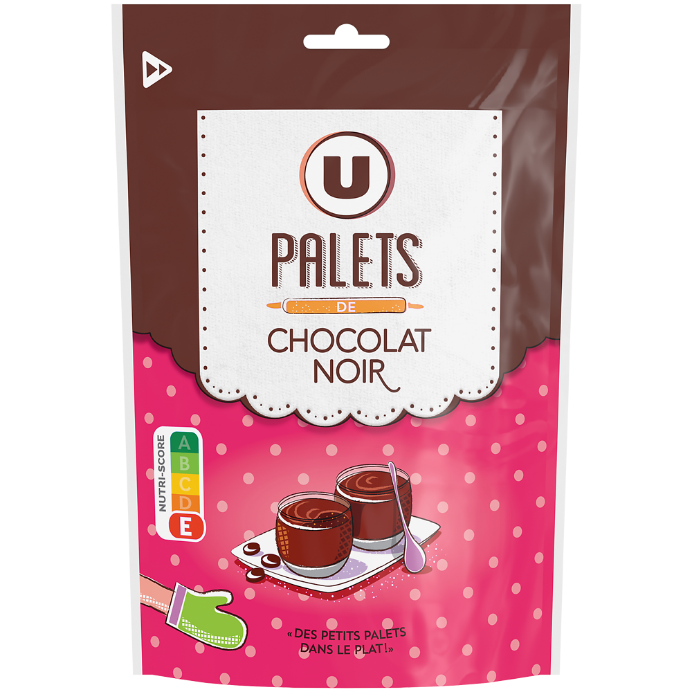 U Palets chocolat noir  paquet de 200g