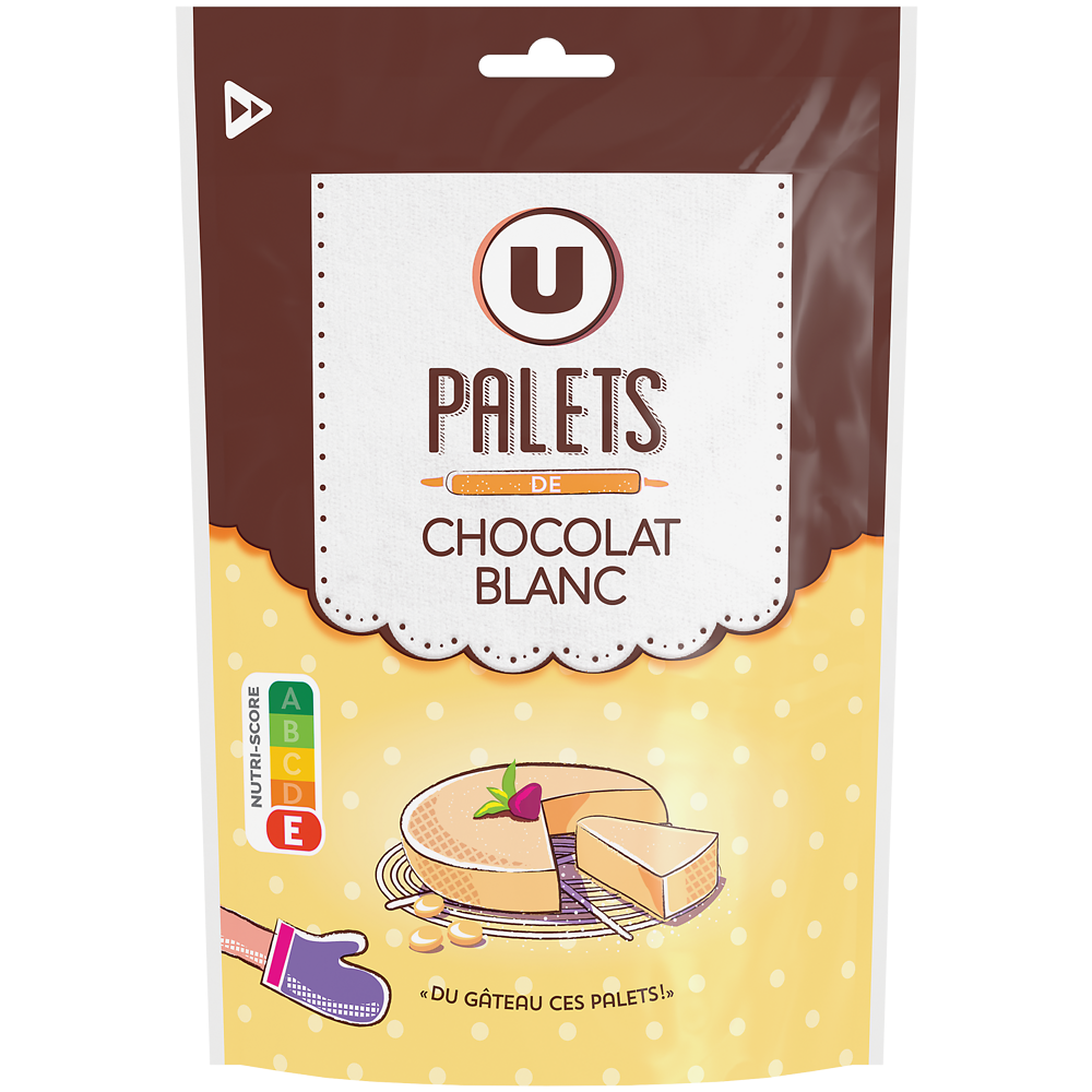 U Palets chocolat blanc  sachet de 200g