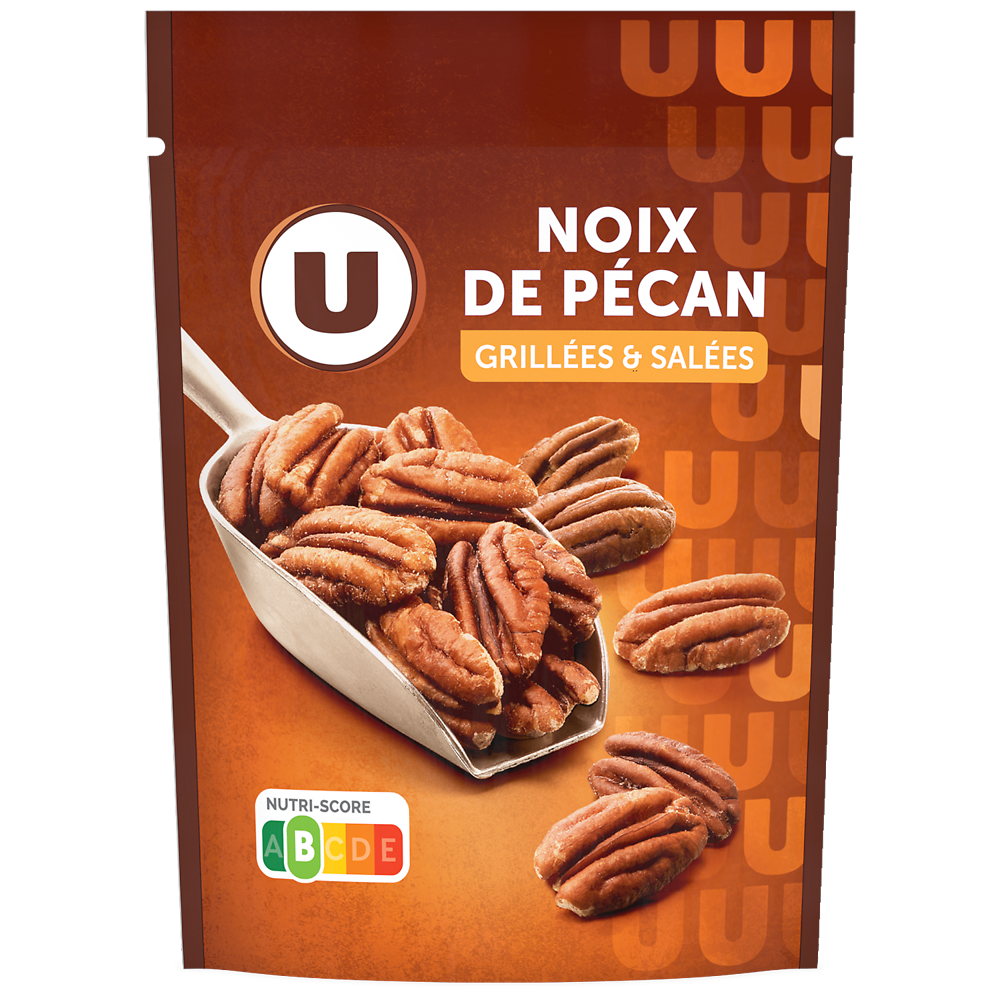 U Noix de pécan grillées et salées  sachet de 75g