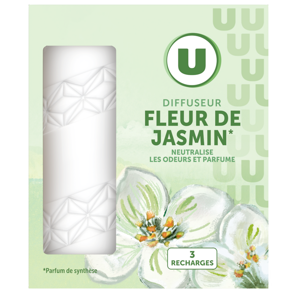 U Mini diffuseur longue durée + 3 recharges parfum fleur d'orchidée