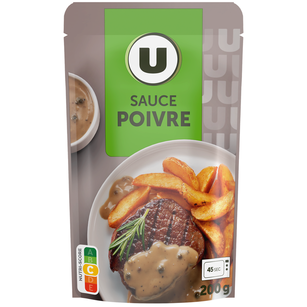 U Sauce liquide au poivre  sachet de 200g