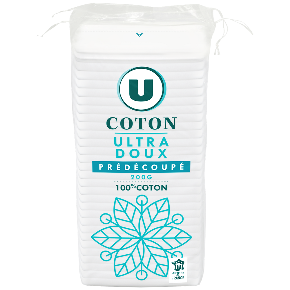 U Coton douceur prédécoupé  sachet de 200g