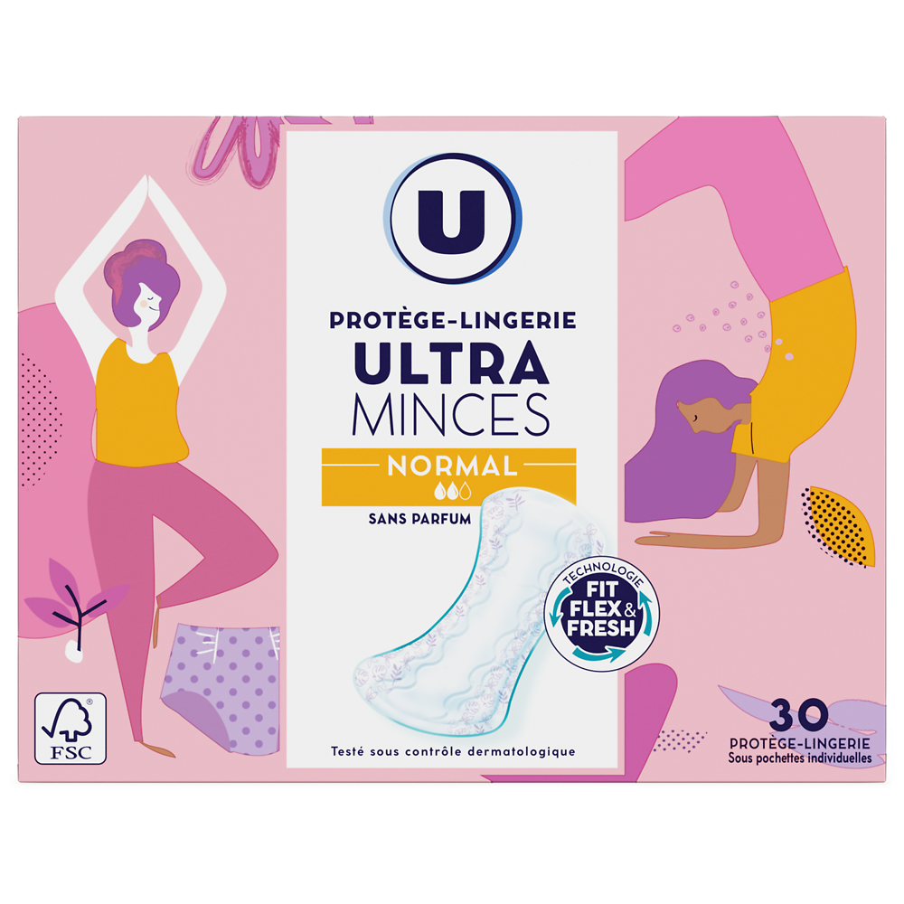 U Protège-lingerie ultra-minces pliés  x30