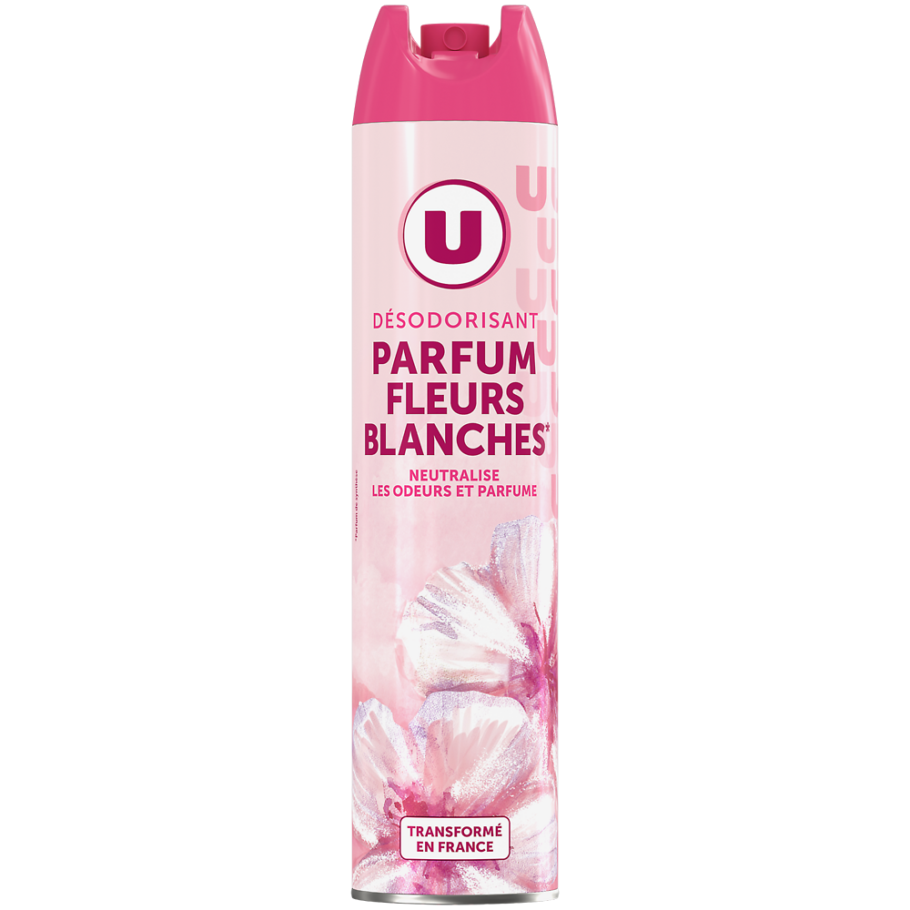 U Désodorisant fleurs blanches  aérosol de 300ml