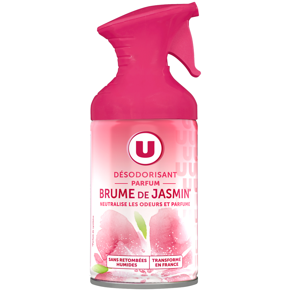 U Désodorisant parfum brume de jasmin  aérosol de 250ml