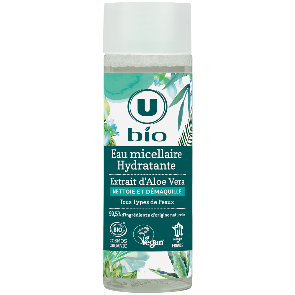 U BIO Eau micellaire hydratante à l'aloe vera  flacon de 100ml