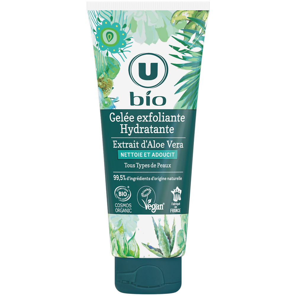 U BIO Soin visage Gelée exfoliante hydratante aloe vera 75ml