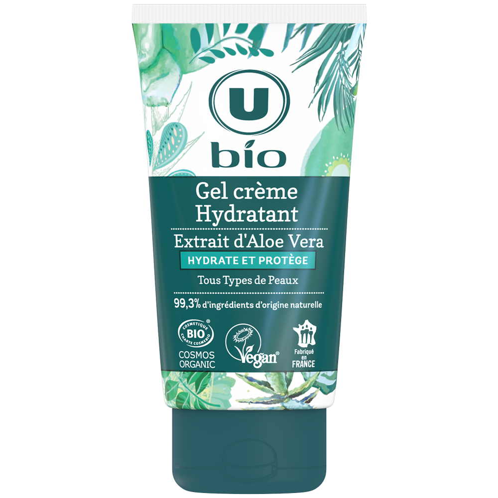 U BIO Gel crème visage hydratant à l'aloe vera tube de 50ml