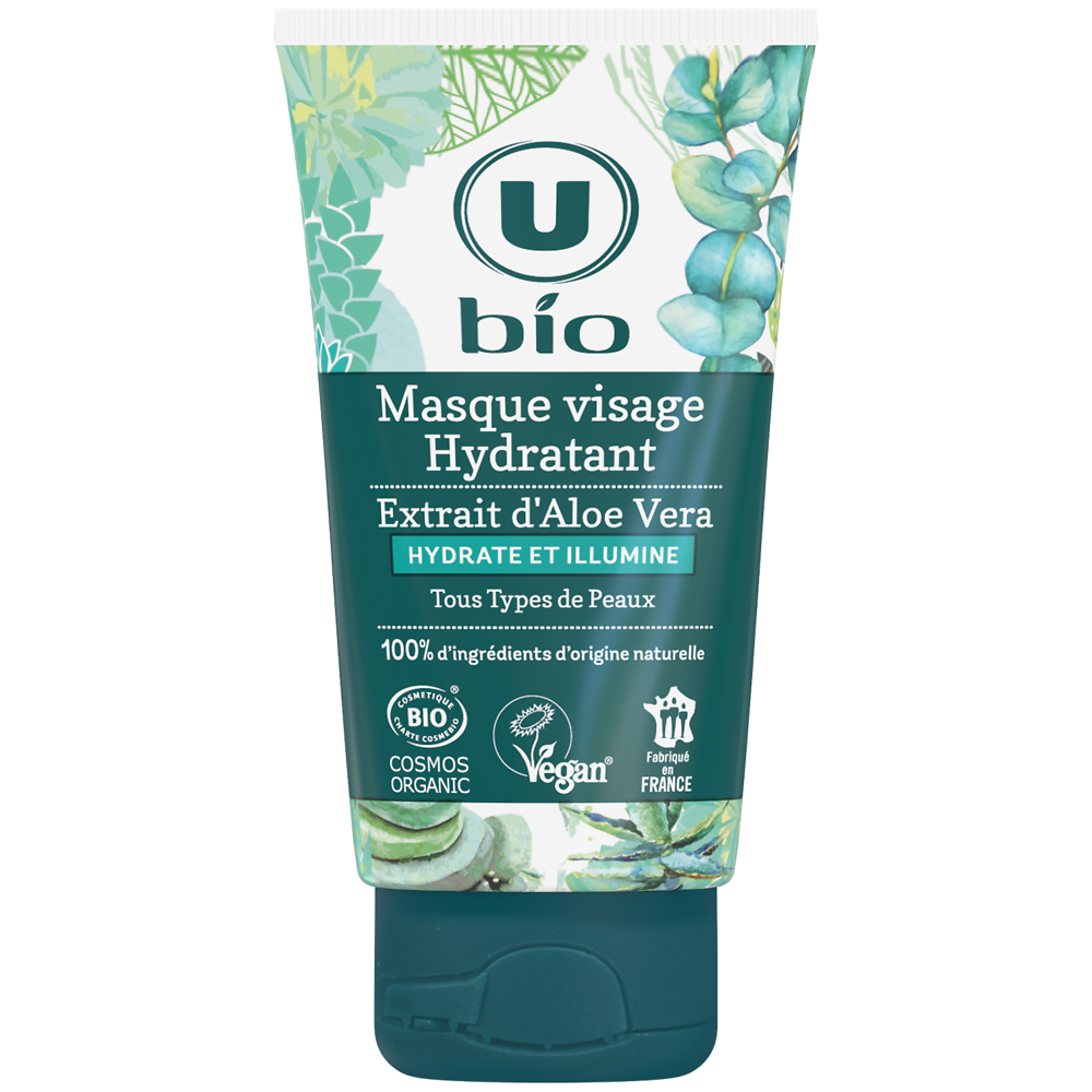 U BIO Masque hydratant pour le visage à l'aloe vera  tube de 50ml