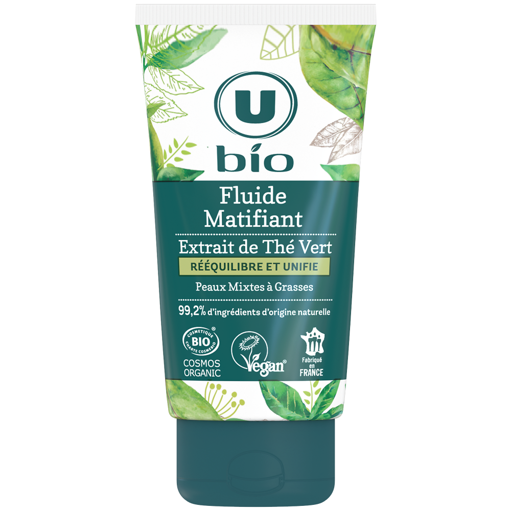 U BIO Fluide matifiant au thé vert  tube de 50ml