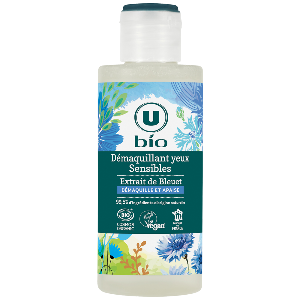 U BIO Démaquillant pour yeux sensibles au bleuet - Flacon 150ml