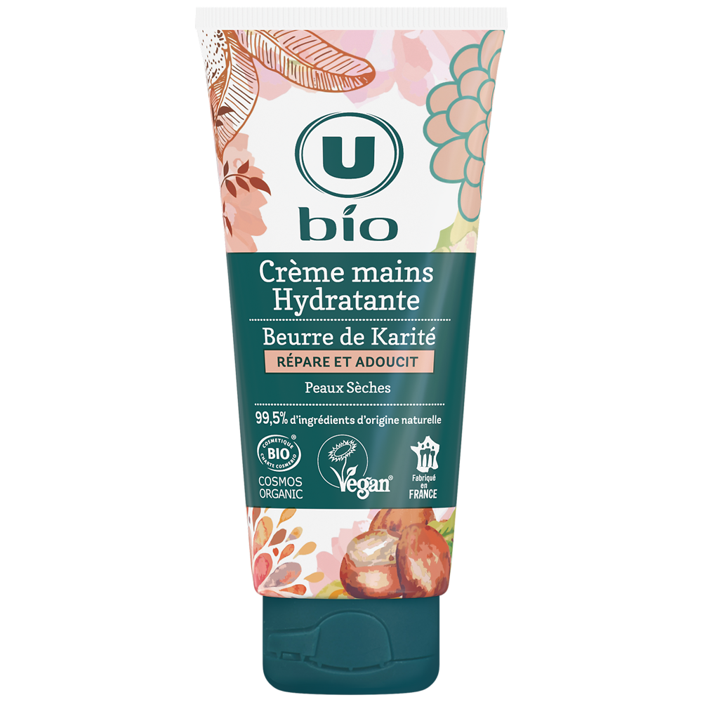 U BIO Crème hydratante pour les mains au karité - Tube 100ml