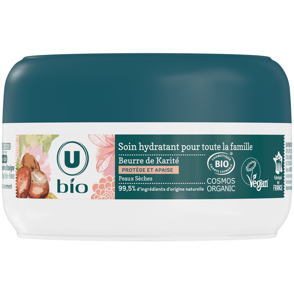 U BIO Soin hydratant pour toute la famille au karité - Pot 150ml