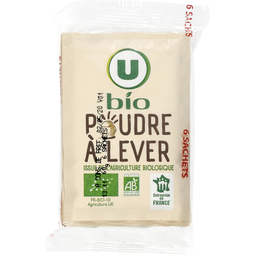 U BIO Poudre à lever  6 sachets de 10g