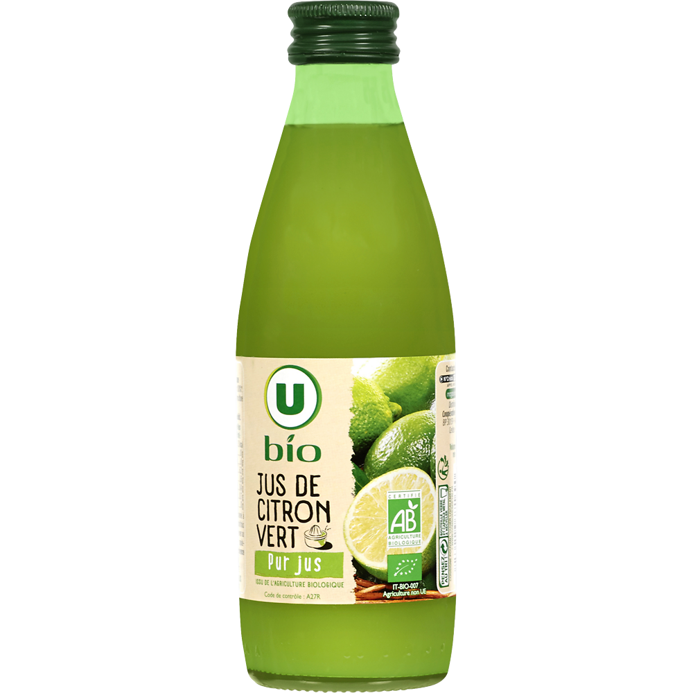 U BIO Jus de citron vert , 25cl