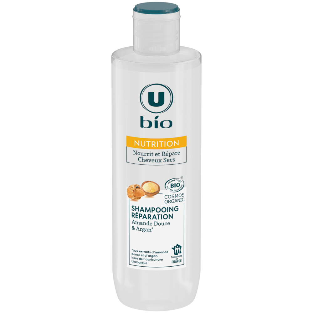 U BIO Shampooing Cheveux secs, Amande douce/argan  - 250ml