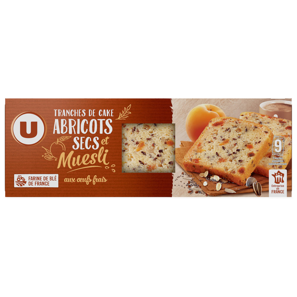 U Tranches de cakes abricots & muesli  270g