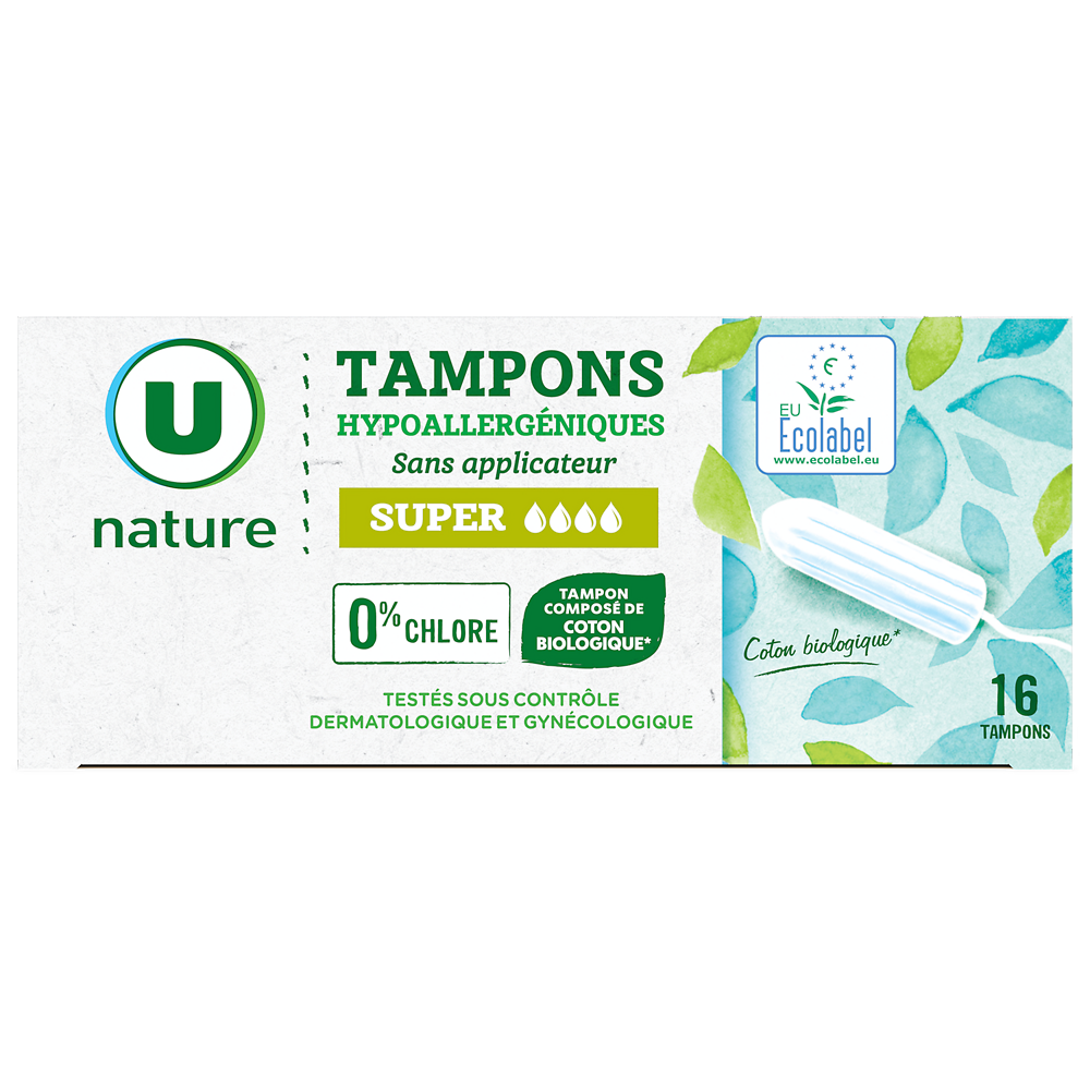 U NATURE Tampons super x16