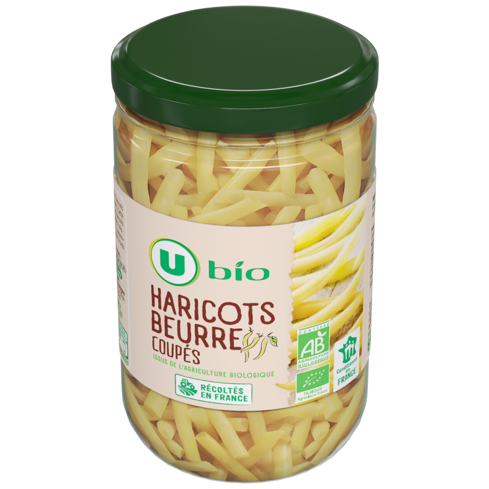 U BIO Haricots beurre coupés - Bocal 360g