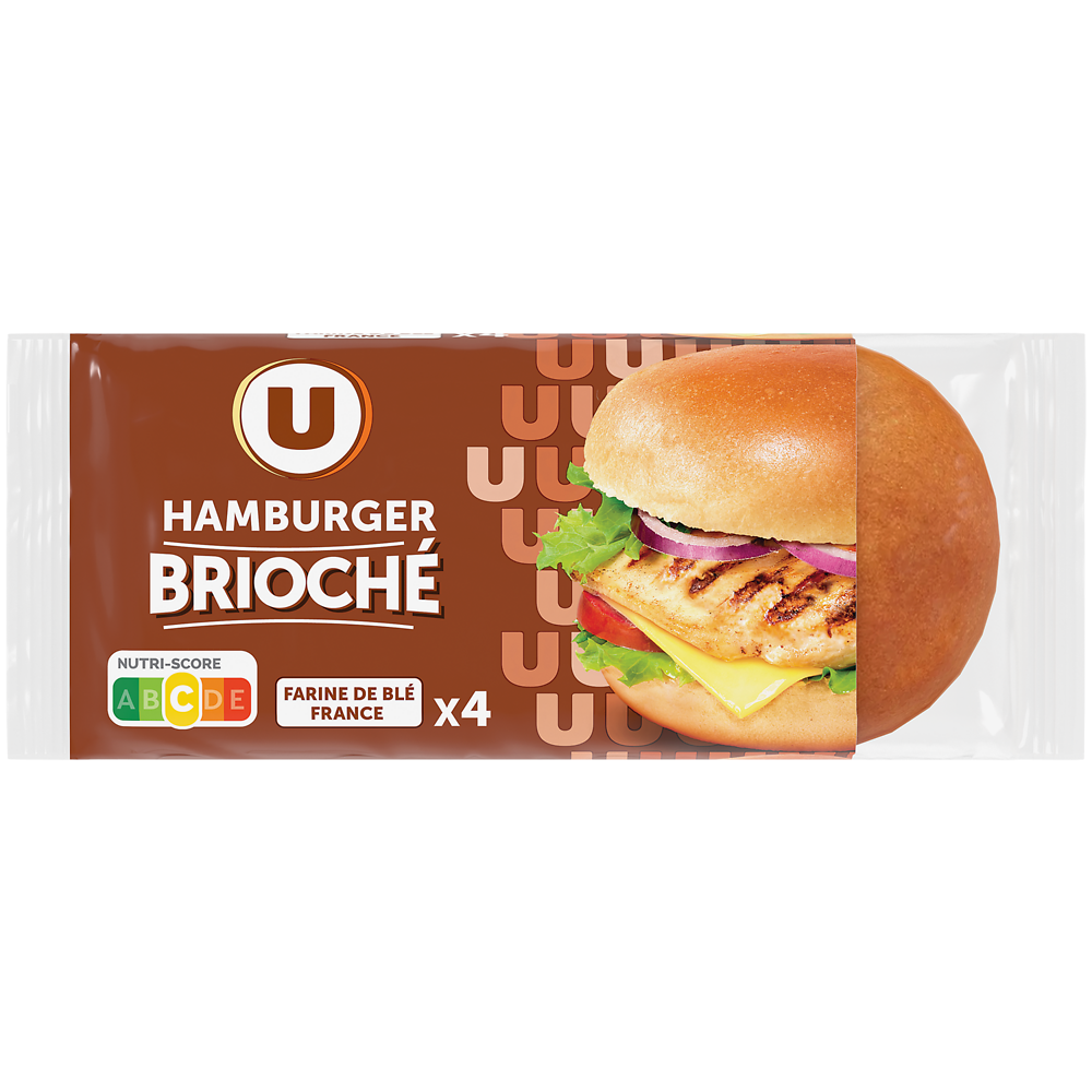 U Pains Burger Brioches burger x4 308g