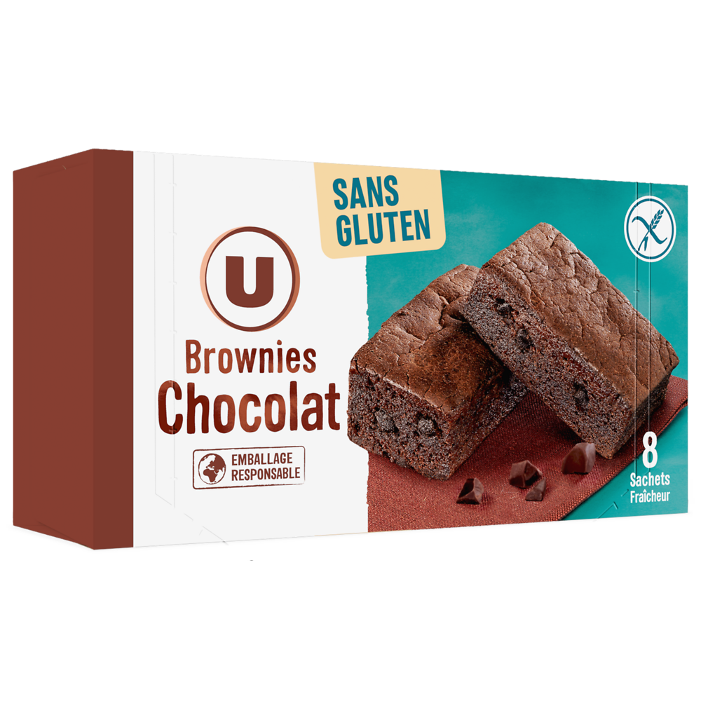 U SANS GLUTEN Biscuits brownies chocolat sans gluten 240g