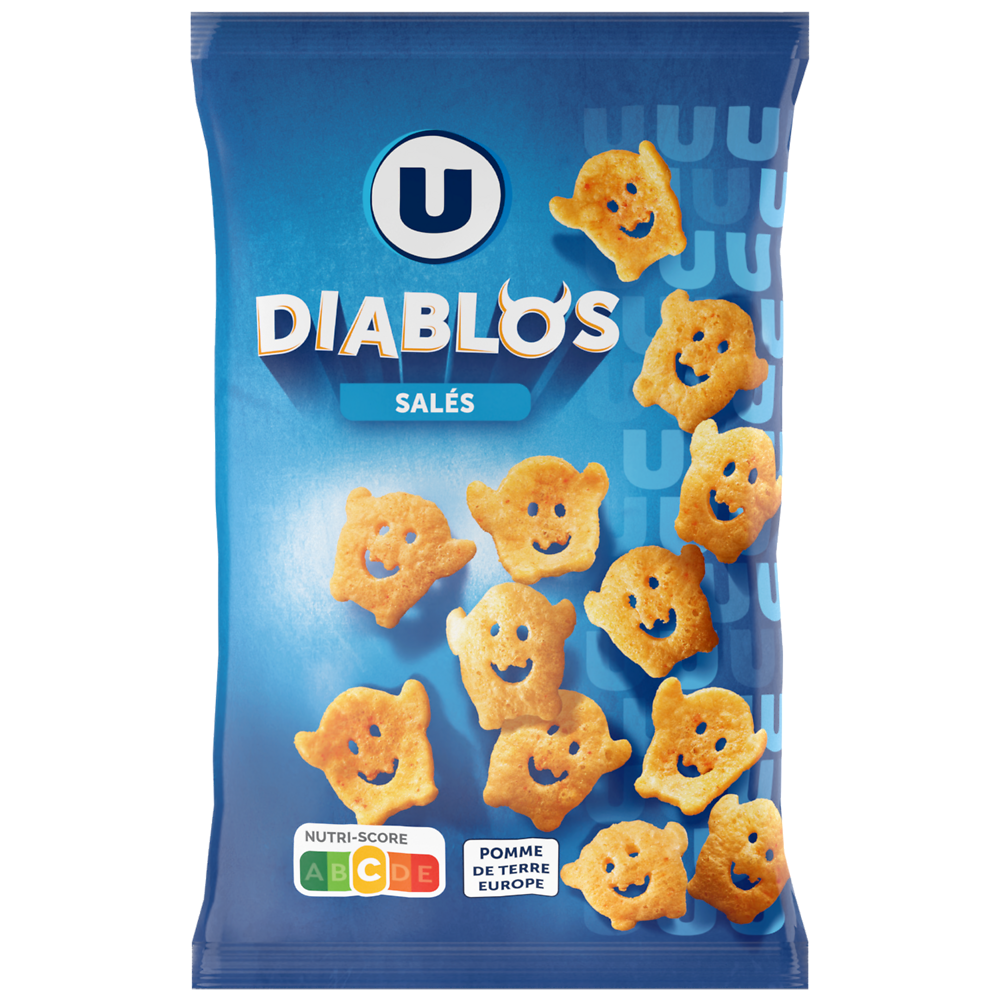 U Snacks diablos nature goût salé  75g