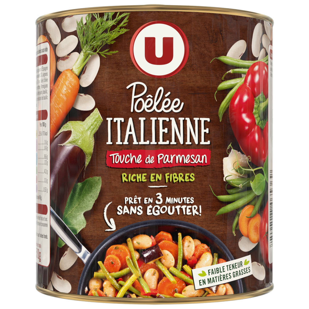 U Légumes cuisinés Pôélée italienne - Boîte 580g