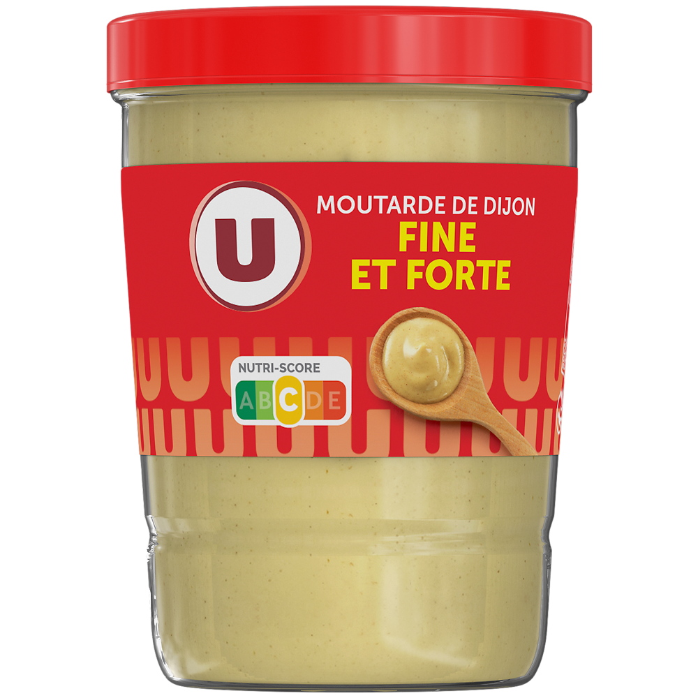 U Moutarde de Dijon verre cannelé 17cl 150g