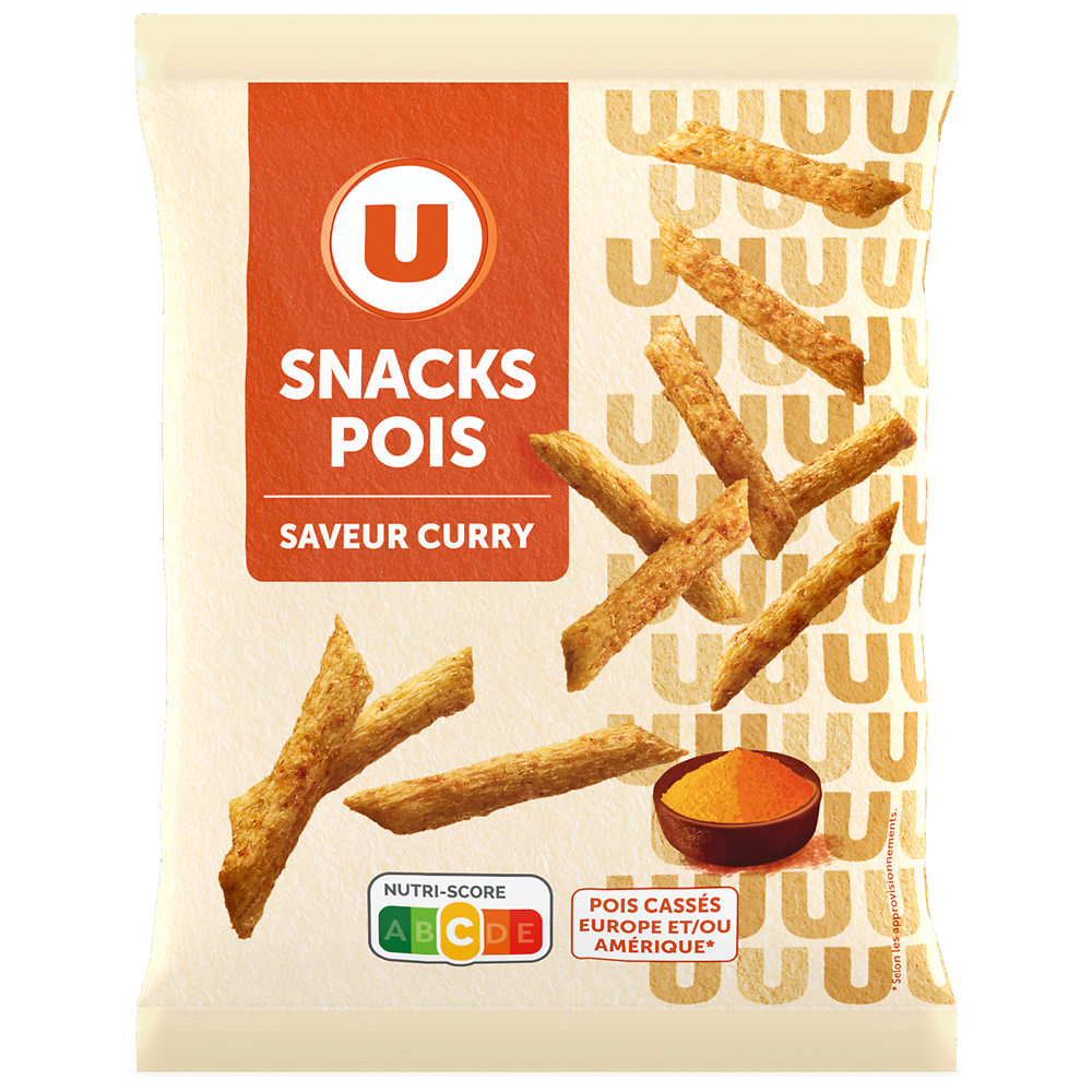 U Snack pois saveur curry  60g