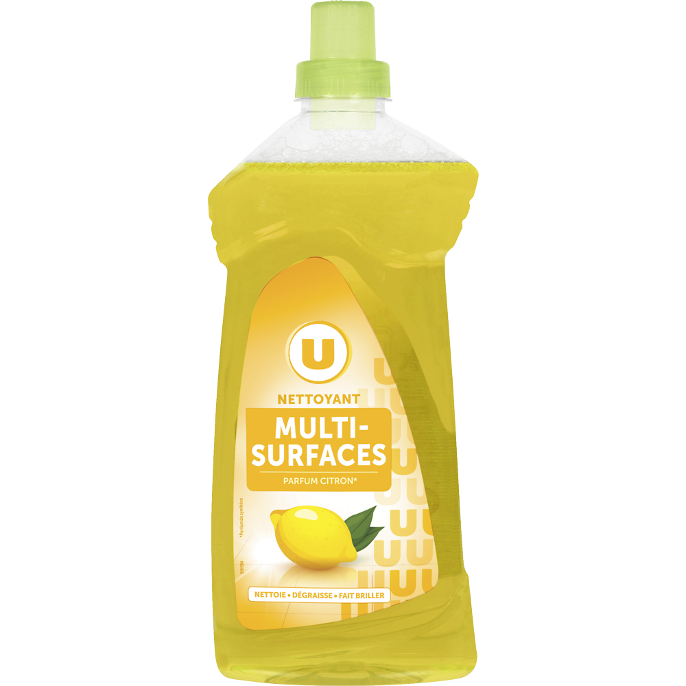 U Nettoyant ménager multi-surfaces parfum écorce citron  flacon de 1,25l