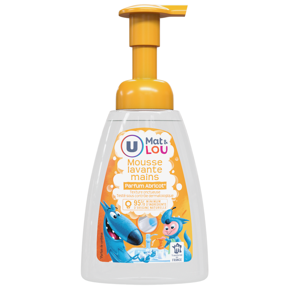 U Mousse lavante mains Abricot - 250ml