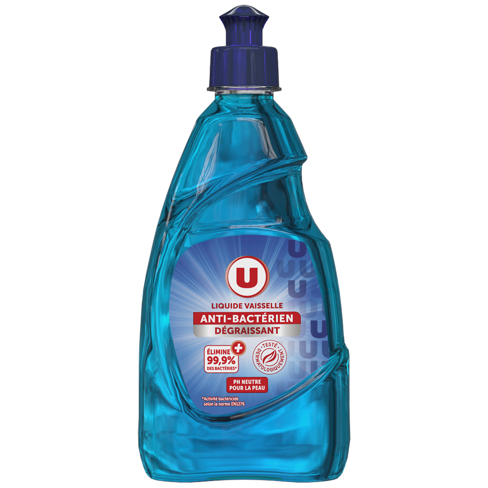 U Liquide vaisselle anti-bactérien 500ml