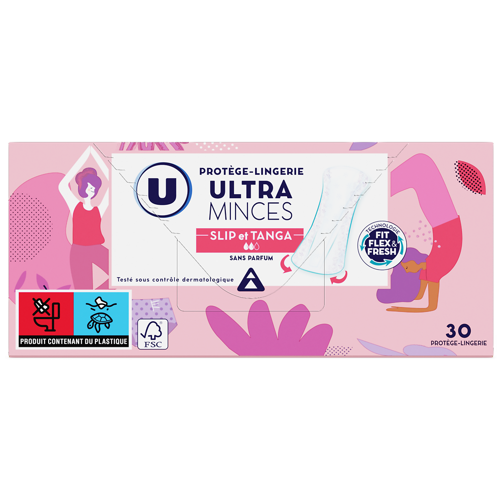 U Protège-lingerie ultra slip & tanga boîte x30