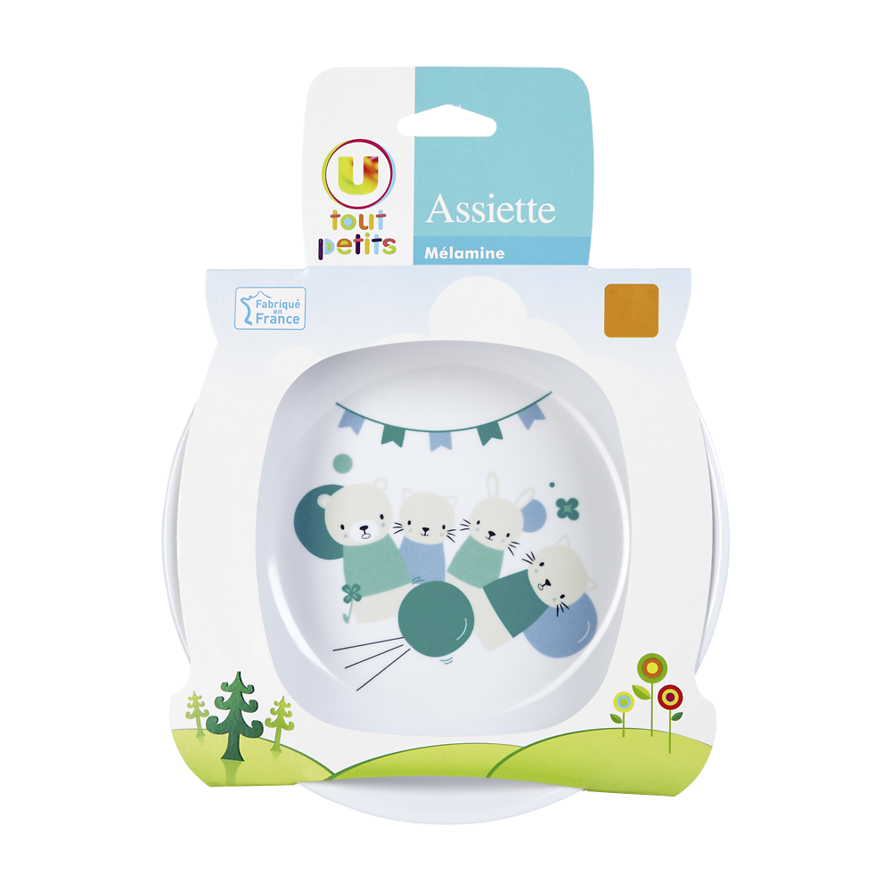 U TOUT PETITS Assiette melamine decoree