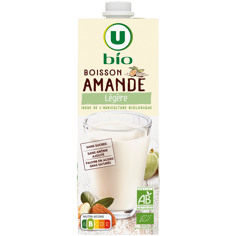 U BIO Boisson végétale amande légère 1l