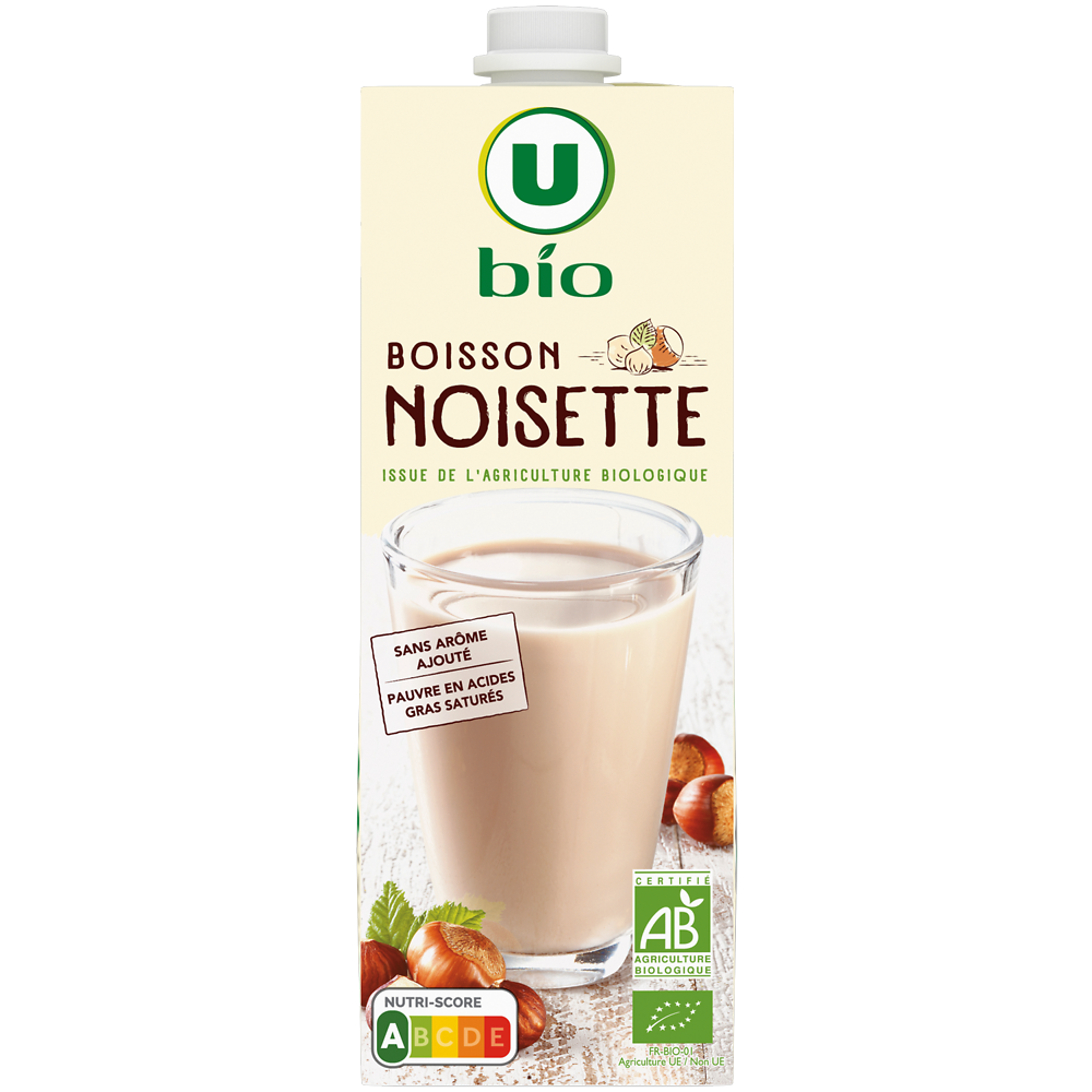 U BIO Boisson végétale noisette 1l