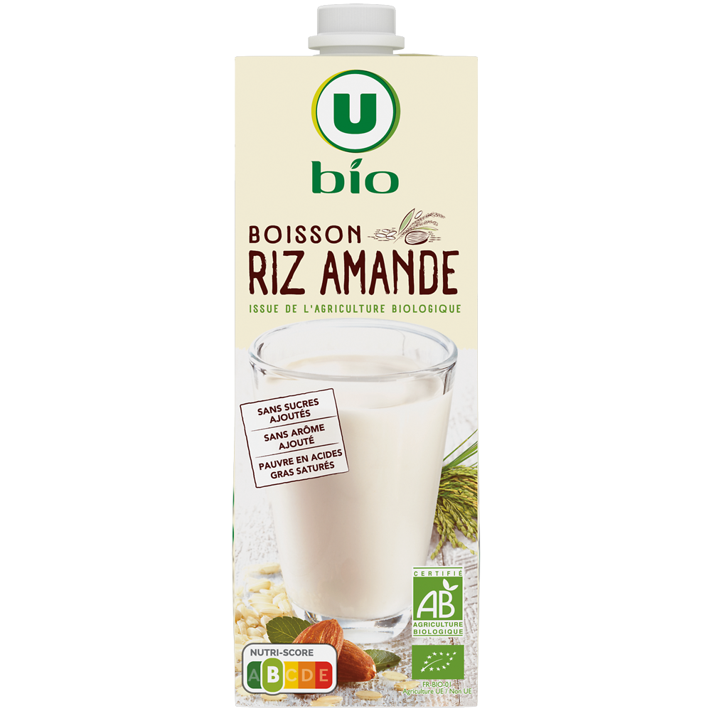 U BIO Boisson végétale riz amande 1l