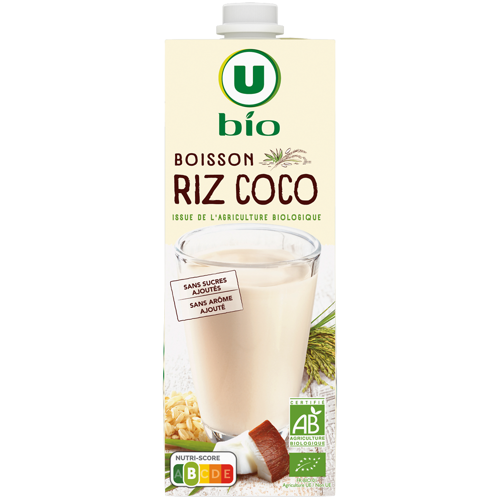 U BIO Boisson végétale au lit de riz et coco 1l