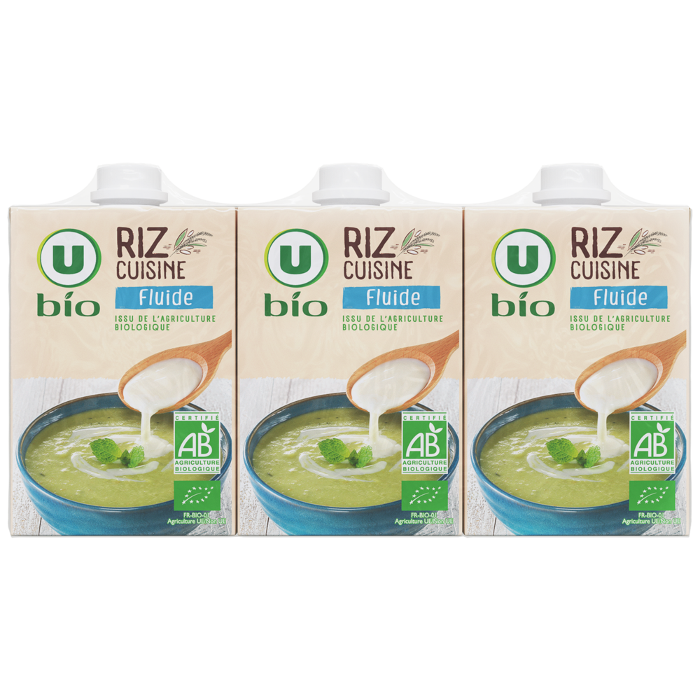 U BIO Riz cuisine fluide  3x20cl