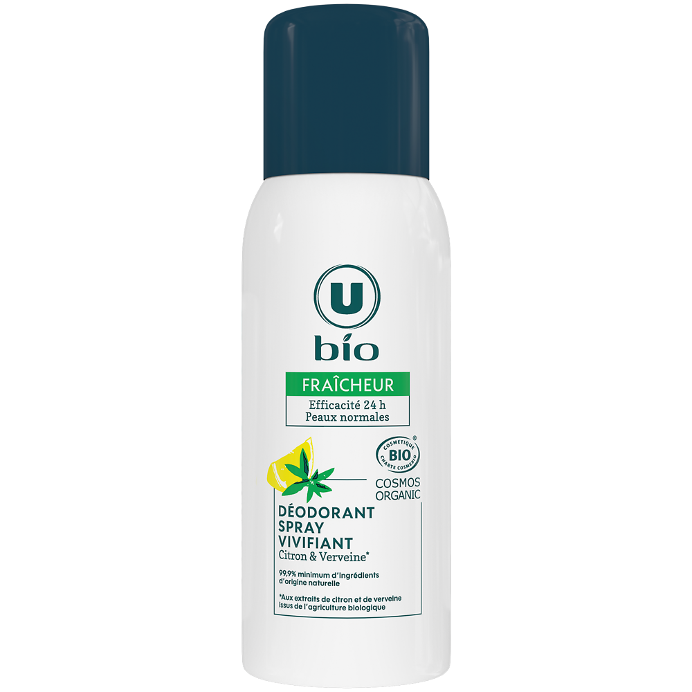 U BIO Déodorant vivifiant citron verveine spray 100ml