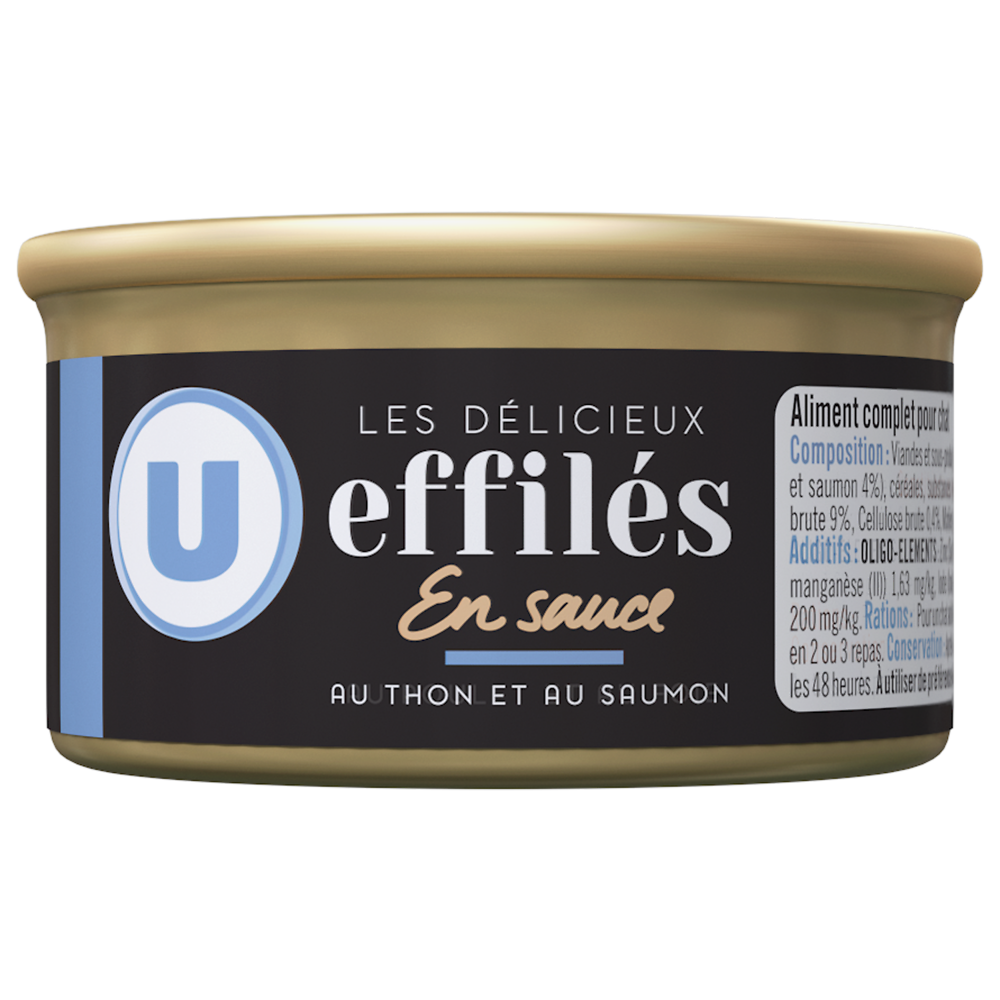 U Barquette pour chat Les délicieux effilés en sauce poissons - 100g