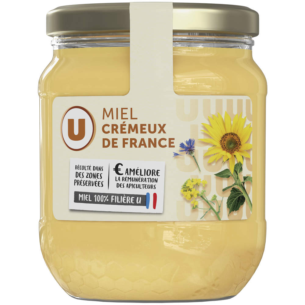 U Miel de France crémeux filière  375g