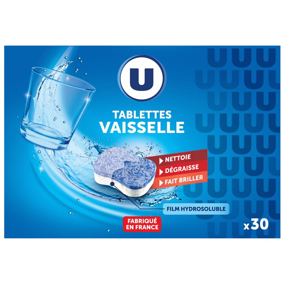 U Tablettes lave-vaisselle standard boîte X30