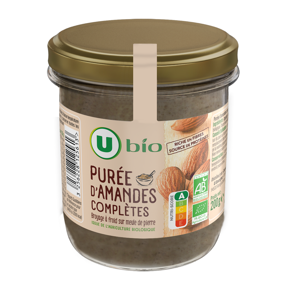 U BIO Purée d'amandes complètes BOCAL 200g